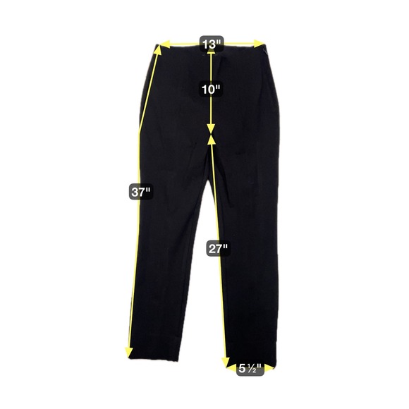 Quince | Ultra Stretch Ponte Pintuck Ankle Black Pants Size Medium Quiet Luxury - Picture 7 of 10